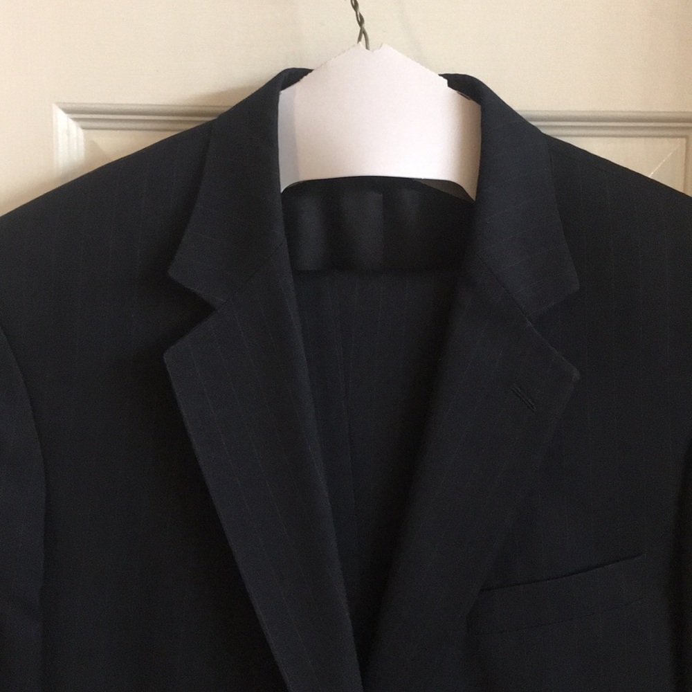 Navy Pin Stripe Suit